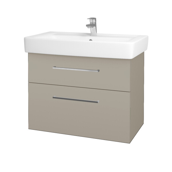 Dřevojas - Umyvadlová skříňka Q MAX SZZ2 80 - M05 Béžová mat / Úchytka T04 / M05 Béžová mat 198589E