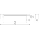 Siro Nábytková úchytka 2157 128mm železo (S12338)