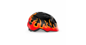 Dětská cyklistická helma MET Hooray černá plameny