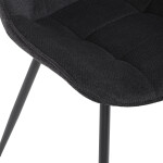 Židle jídelní, černá látka, černý kov, otočný mechanismus 90°/90° (L/P) - funkce reset