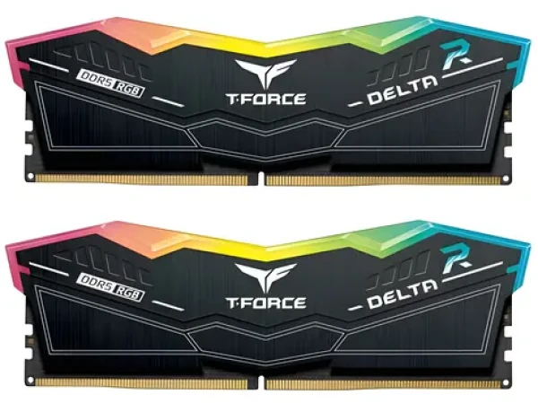 Team Group Delta RGB 32GB (2x16GB) černá / Operační paměť / DDR5 7200 MHz / CL34 / 1,4 V / XMP 3.0 (FF3D532G7200HC34ADC01)