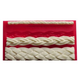 Cesil Silikonová forma Pletené bordury 14 cm