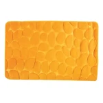 MSV PEBBLES žlutá / Koupelnová předložka / 50 x 80 cm / protiskluzová / polyester, PU pěna