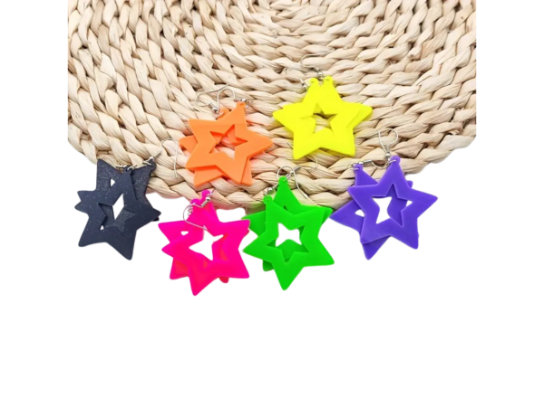Dovoz Náušnice hvězdy Barva: Oranžová
