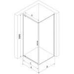 MEXEN/S - Exo sprchový kout dveře křídlové 85 x 80, transparent, chrom 8181-085-080-01-00