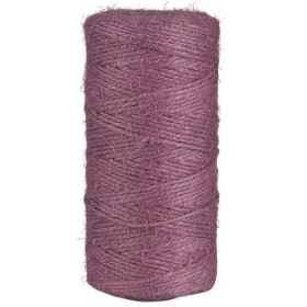 Ib Laursen Jutový provázek Dusty Violet 100 m, fialová barva, textil