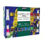 Pébéo Studio Acrylic sada 40 x 20 ml + štětec, nový obal