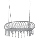 Závěsná houpačka čapí hnízdo v šedé barvě