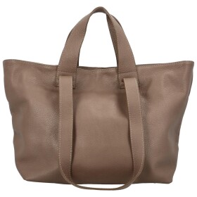 Velká a prostorná dámská kožená taška Sára, D40 zemitá