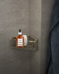Gedy - SMART rohová police do sprchy, 200x80x151, bronz 2483-44