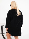 Dámské šaty Plus Size manšestrové s volným střihem černá UNI