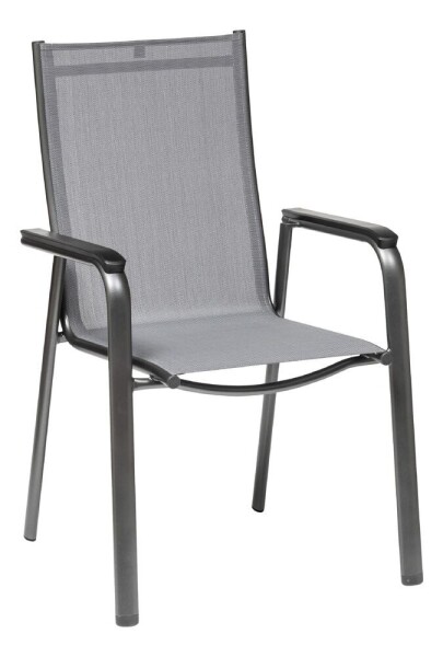 KETTLER CIRRUS stohovatelné, hliníkové křeslo - antracit / šedá