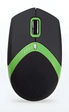 Exactgame AM-M101G černo-zelená / Ergonomická myš / Optická / 1600 DPI / Drátová USB (AMEI AM-M101G)