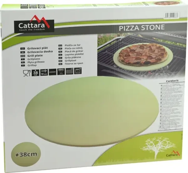 CATTARA Grilovací plát PIZZA / Kordierit / O 38 cm / Tloušťka 10 mm