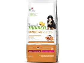 Trainer Natural Sensitive No Gluten PuppyJun Medium/Maxi losos 12kg / pro štěňata/mladé psy středních a velkých plemen (8059149252513)