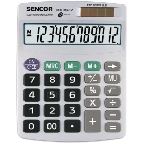 SENCOR SEC 367 / Kalkulačka / 12 místný LCD displej / 1xLR44 (8590669044832)