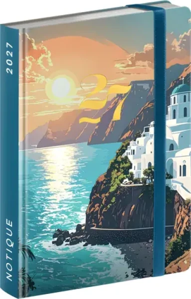 NOTIQUE Riviera 2027 / Kapesní diář / týdenní / anglické kalendárium / 9,8 × 14,5 cm