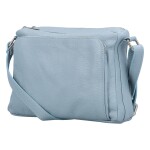 Stylová dámská kožená crossbody Robertina, světle modrá new
