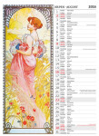 Nástěnný kalendář 2026 Helma - Alfons Mucha, 24 x 33 cm
