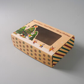 Cake star Vánoční krabice "stromeček" 25x17x7cm