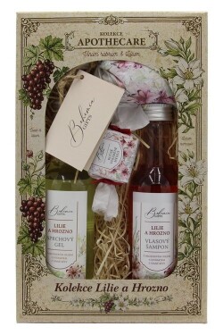 Kosmetická sada Apothecare Hrozno a lilie (sprchový gel, šampon, mýdlo, koupelová sůl)