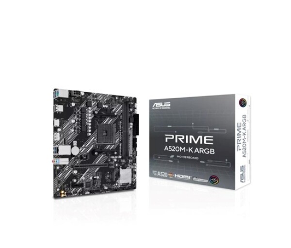 ASUS MB Sc AM4 PRIME A520M-K ARGB, AMD A520, 2xDDR4, 1xHDMI, 1xD-Sub, mATX EDF_1887902