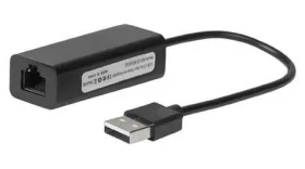 MicroConnect adaptér USB2.0 A (M) - RJ-45 (F) černá (USBETHB)