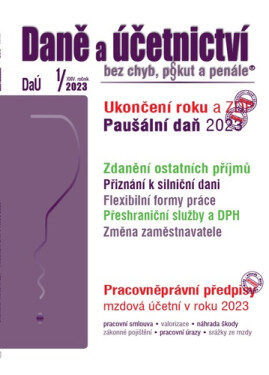 DaÚ 1/2023 Ukončení roku z pohledu ZDP