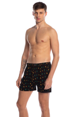 PÁNSKÉ BOXERKY M-1018BX 3XL-4XL černá XXXXL