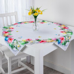 Velikonoční středový ubrus s potiskem KRASLICE 85 x 85 cm