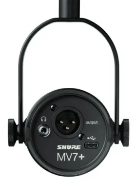 Shure MV7+ černá / Dynamický mikrofon / XLR / USB-C / 50 - 16000 Hz (MV7+-K)
