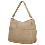 Stylová dámská koženková kabelka na rameno Irenea, béžová