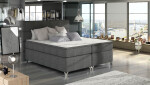 Boxspring Amadeo Rozměr: 140 x 200 cm, látka: Berlin 01, Varianta: S LED osvětlení