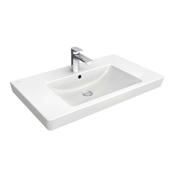 VILLEROY & BOCH - Subway 2.0 Umyvadlo 80x47 cm, s přepadem, otvor pro baterii, alpská bílá 71758G01