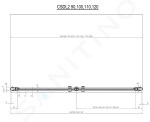 RAVAK - Chrome Sprchové dveře dvoukřídlé CSDL2-90, 875-905 mm, bílá/čiré sklo 0QV7C10LZ1