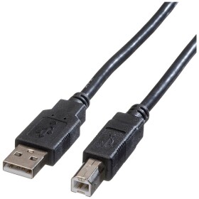 Roline USB kabel USB 2.0 USB-A zástrčka, USB-B zástrčka 0.80 m černá stíněný 11.02.8808 - Roline 11.02.8808 USB 80cm propojovací, USB 2.0, 80cm, USB A(M)naUSB B(M)