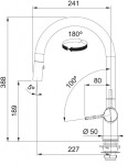 FRANKE - Active Dřezová baterie FN 4090.031, s výsuvnou sprškou, chrom 115.0653.401