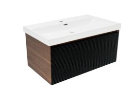 Koupelnová skříňka s umyvadlem Naturel Monza 79x30x45 cm ořech mat MONZA80BNU4 MONZA80BNU4