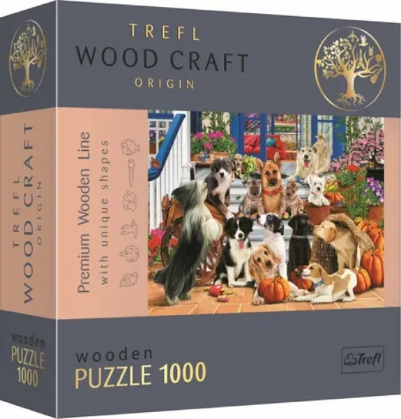 Trefl Wood Craft Origin - Puzzle - Psí přátelství