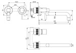 IDEAL STANDARD - Gusto Dřezová baterie pod omítku, 2-otvorová instalace, Magnetic Grey BD426A5