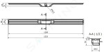 I-Drain - Linear 54 Nerezový sprchový žlab, délka 1200 mm, s hydroizolací ID4M12001X1