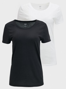 Sada dvou dámských basic triček černé bílé barvě GAP