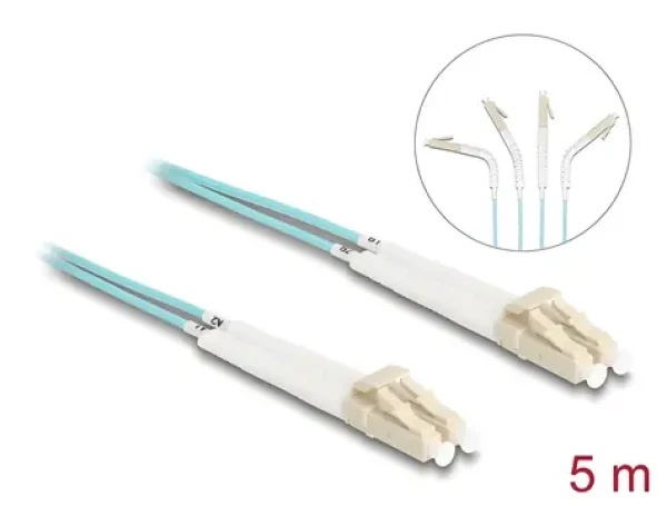 Delock Optický kabel LC-LC OM3 úhlový 5 m / Optický kabel (88082)