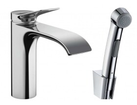 HANSGROHE - Vivenis Umyvadlová baterie s výpustí Push-Open a bidetovou sprškou, EcoSmart, chrom 75210000