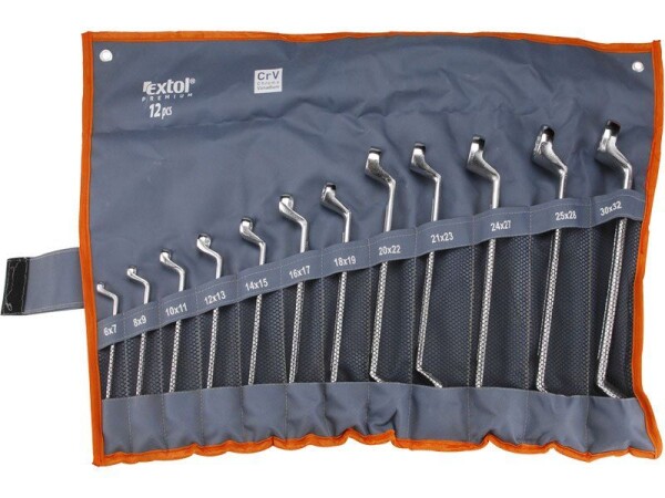 EXTOL PREMIUM 6233 Klíče očkovyhnuté sada 12ks, 6 - 32mm
