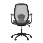 Židle kancelářská, látka šedá, houpací mechanismus, kolečka pro tvrdé povrchy