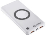 VARTA 57913 10000 mAh bílá / Bezdrátová powerbanka / Qi / 2x USB-A / 1x USB-C (PWRB-VQI10-57913)