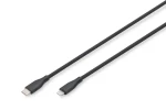 Digitus černá / Nabíjecí a datový kabel / USB-C - Lightning / MFI / 2 m (AK-600110-020-S)
