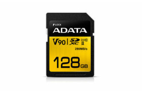 ADATA Premier One SDXC karta 128GB / UHS-II U3 Class 10 / R: 290MB/s / W: 260MB/s (ASDX128GUII3CL10-C)