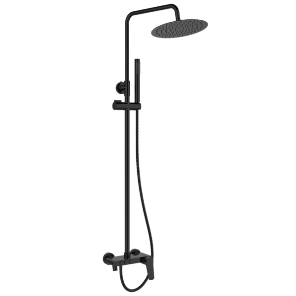 INVENA - Sprchový sloup s baterií, Alonia Trend, černý leskAU-70-D04-V